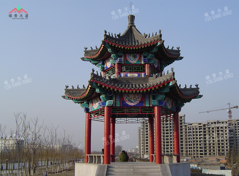 仿古木亭子建筑厂家,防腐木凉亭设计公司