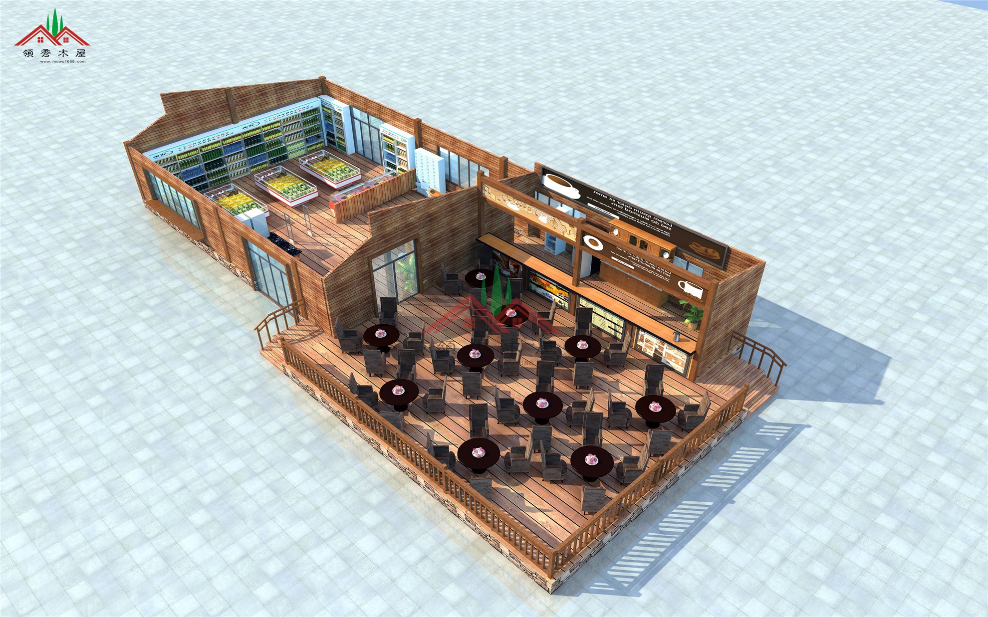 咖啡厅商业木屋